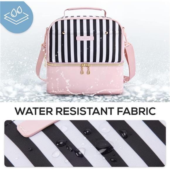 Women Double Deck Lunch Box Insulated Lunch Cooler for Women Men Work - Picture 6 of 7